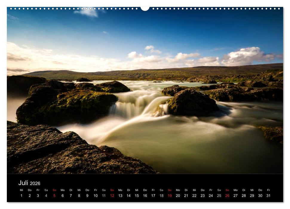 Island - Wundervolle Landschaften (CALVENDO Premium Wandkalender 2026)