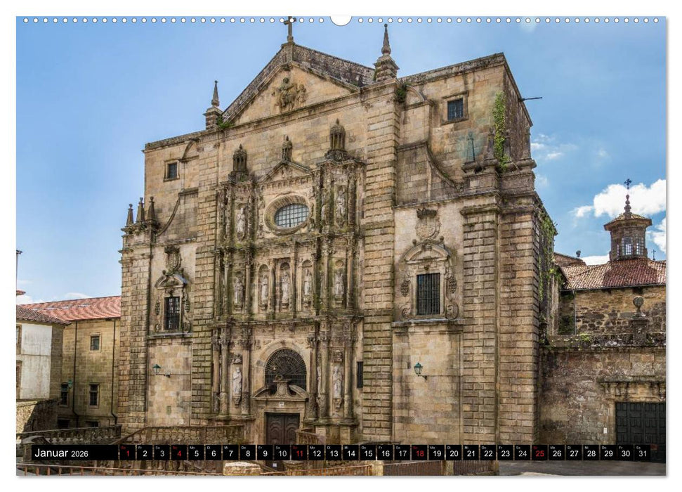 Santiago de Compostela - Ziel einer Pilgerreise (CALVENDO Premium Wandkalender 2026)