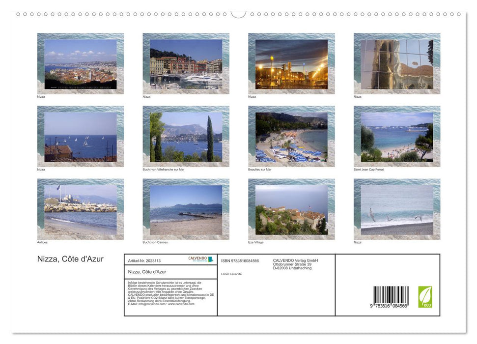Nizza, Côte d'Azur (CALVENDO Premium Wandkalender 2026)