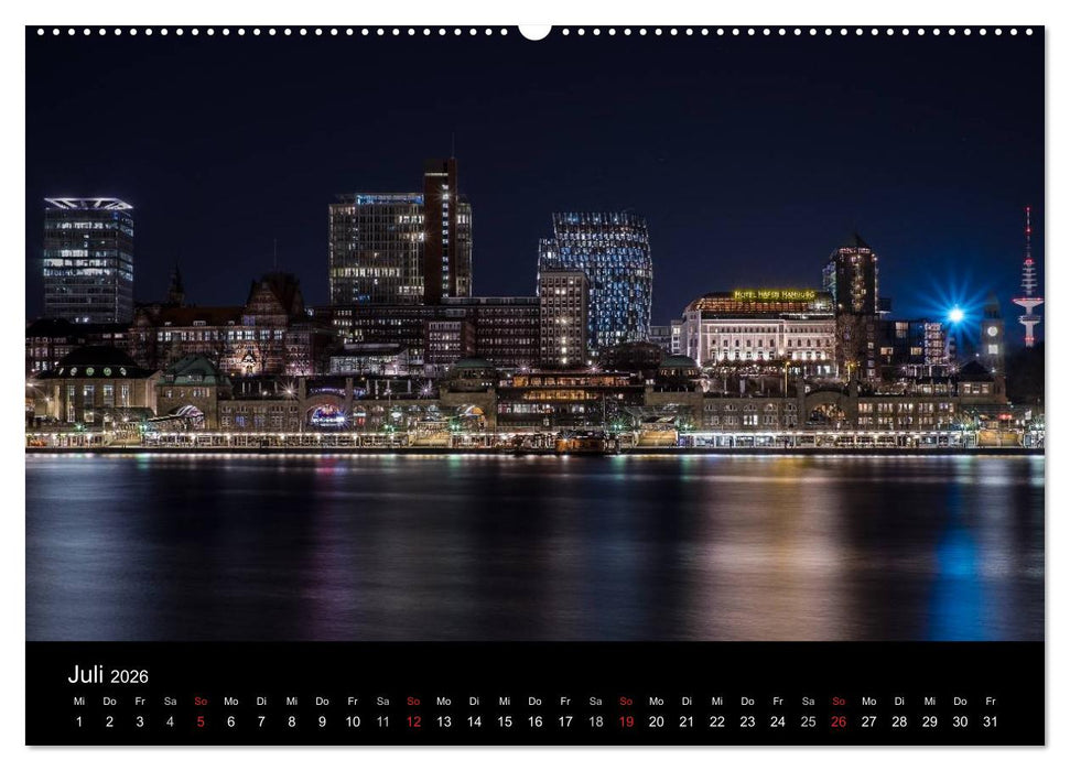 Der Hafen Hamburg bei Tag und Nacht (CALVENDO Premium Wandkalender 2026)