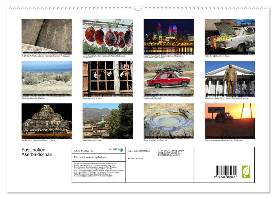 Faszination Aserbaidschan (CALVENDO Premium Wandkalender 2026)