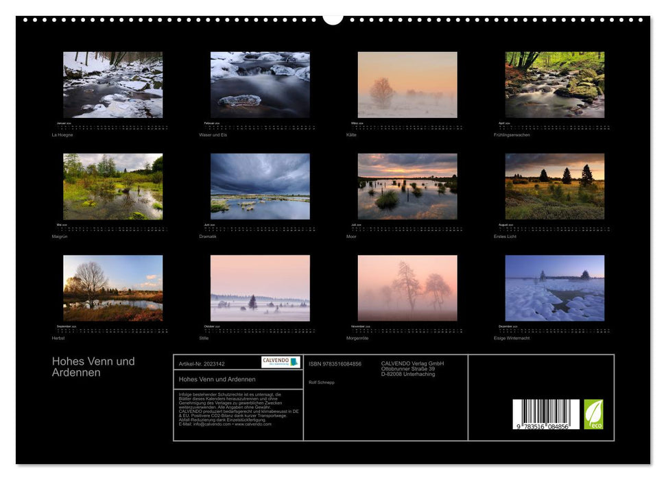Hohes Venn und Ardennen (CALVENDO Premium Wandkalender 2026)
