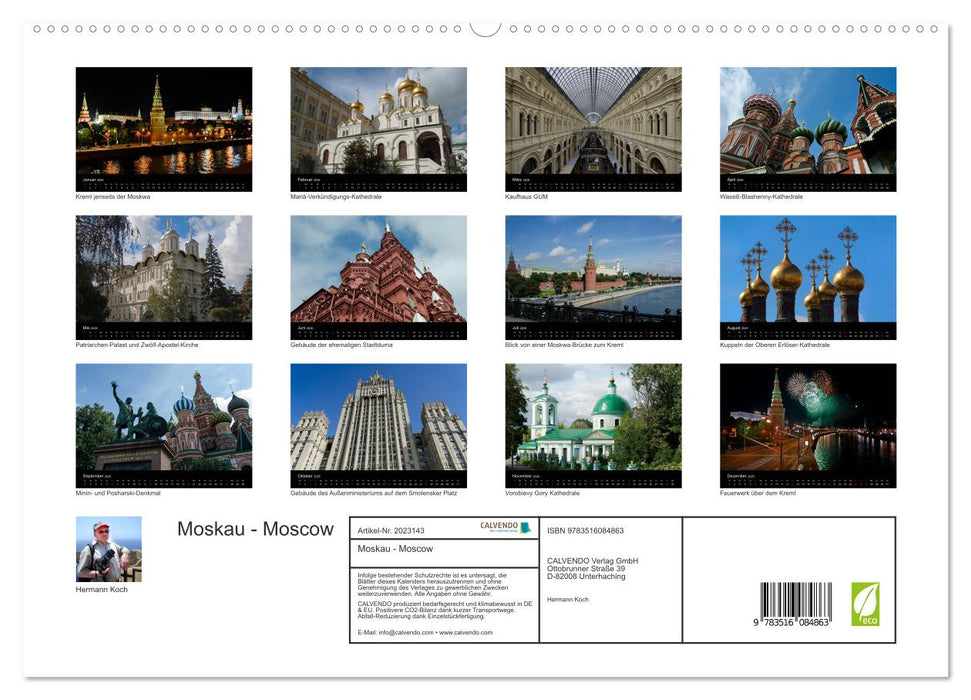 Moskau - Moscow (CALVENDO Premium Wandkalender 2026)