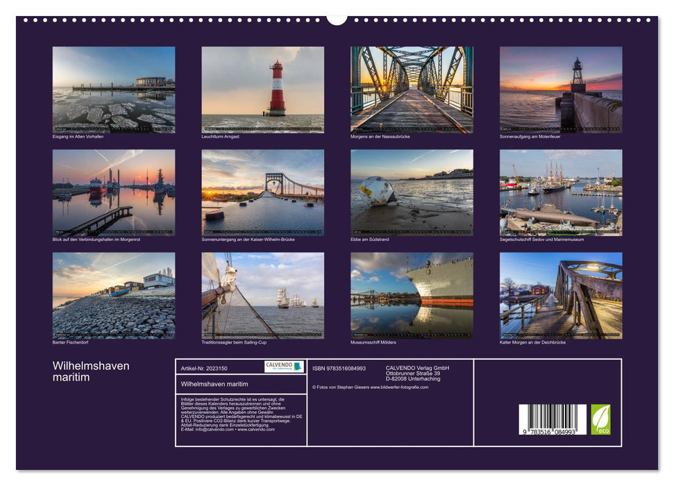 Wilhelmshaven maritim (CALVENDO Premium Wandkalender 2026)