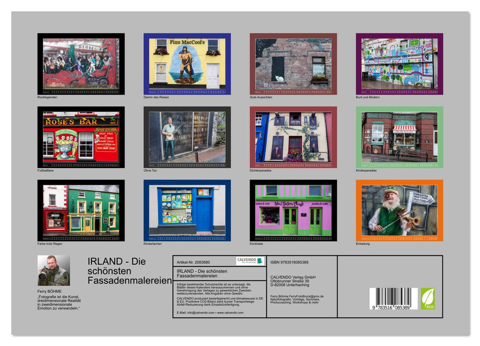 IRLAND - Die schönsten Fassadenmalereien (CALVENDO Premium Wandkalender 2026)