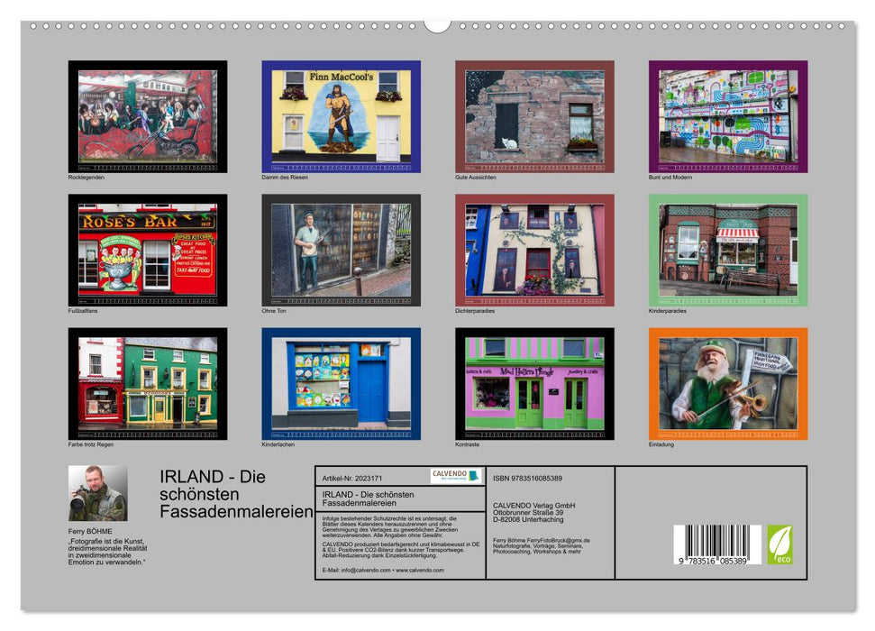 IRLAND - Die schönsten Fassadenmalereien (CALVENDO Premium Wandkalender 2026)