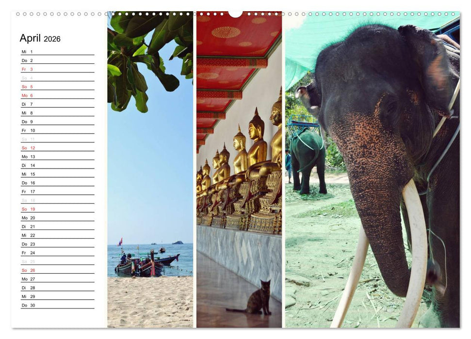 Das bunte Leben in Thailand (CALVENDO Premium Wandkalender 2026)