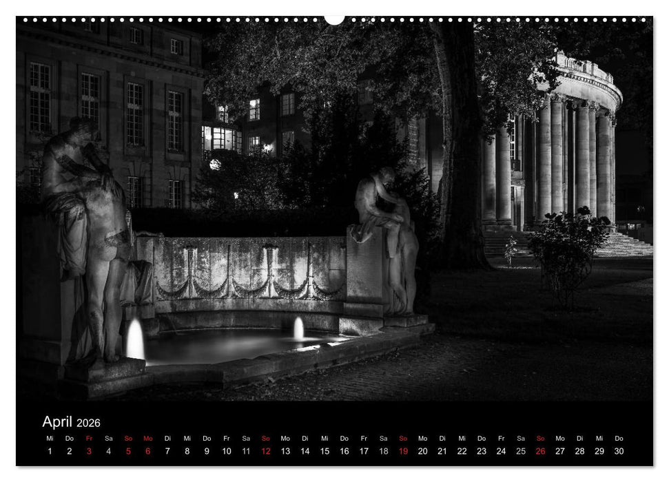 Stuttgart bei Nacht (CALVENDO Premium Wandkalender 2026)
