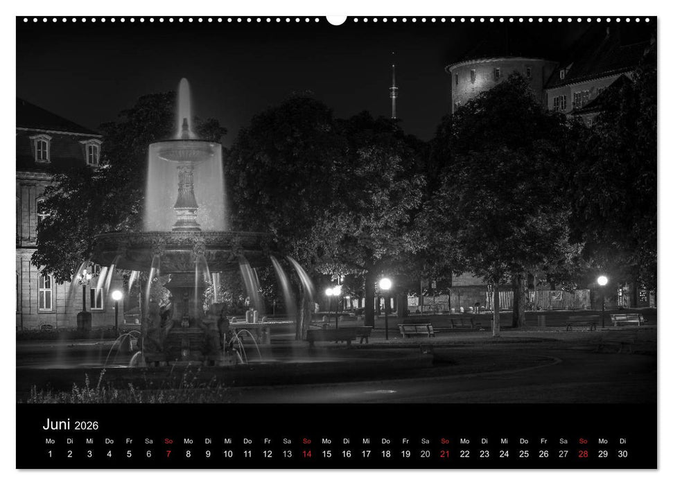 Stuttgart bei Nacht (CALVENDO Premium Wandkalender 2026)