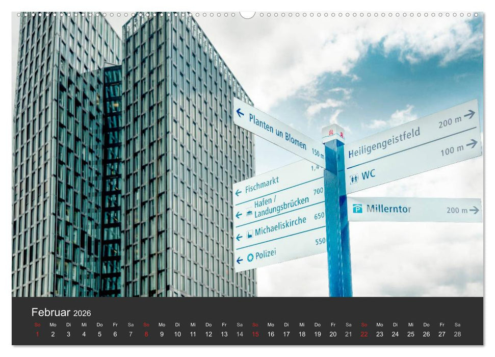 Hamburger Stadtansichten (CALVENDO Premium Wandkalender 2026)