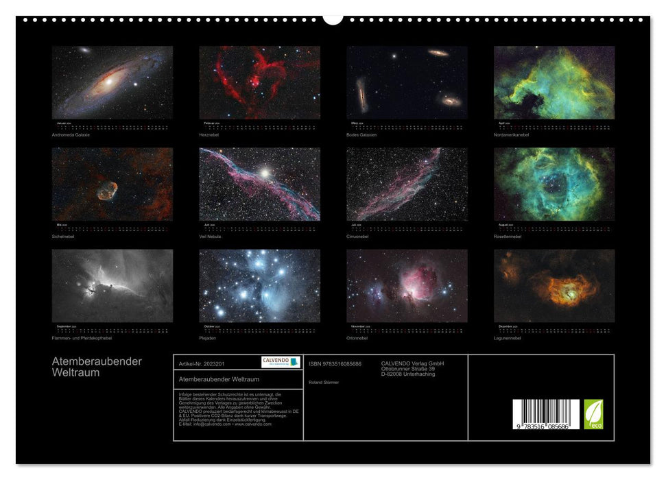 Atemberaubender Weltraum (CALVENDO Premium Wandkalender 2026)