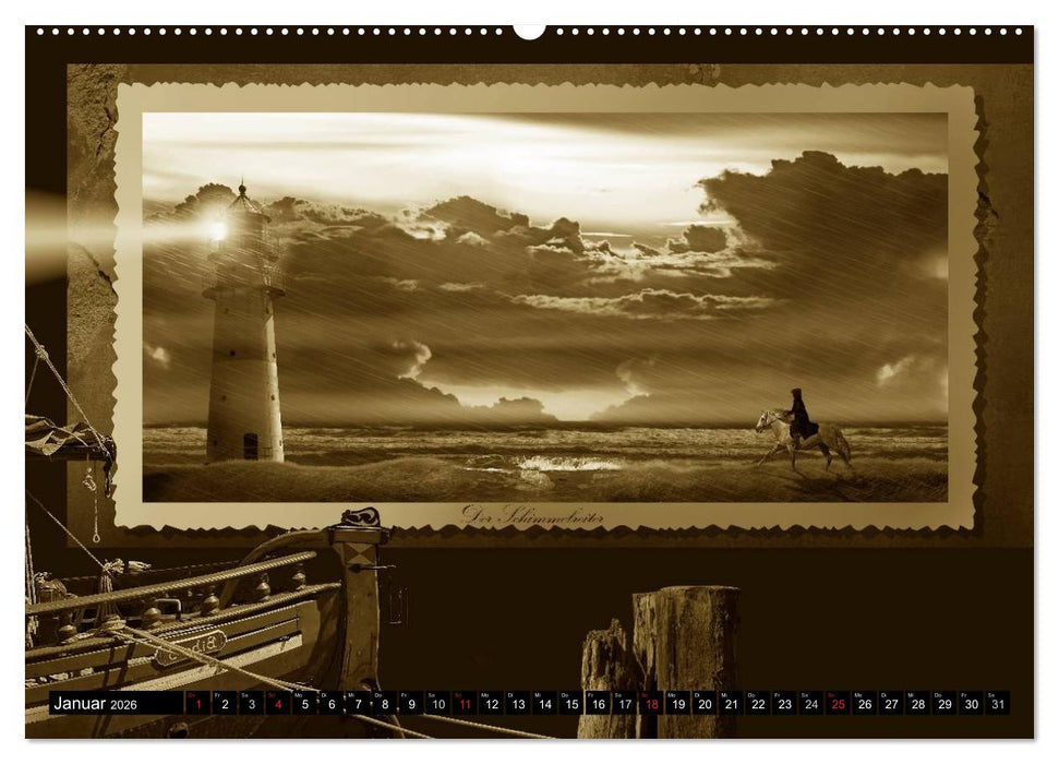 Nostalgie in Sepia (CALVENDO Premium Wandkalender 2026)