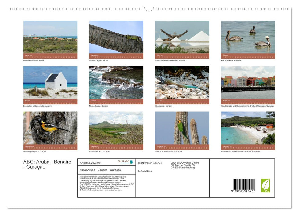 ABC: Aruba - Bonaire - Curaçao (CALVENDO Premium Wandkalender 2026)