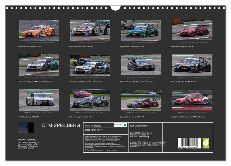 DTM-SPIELBERG (CALVENDO Wandkalender 2026)