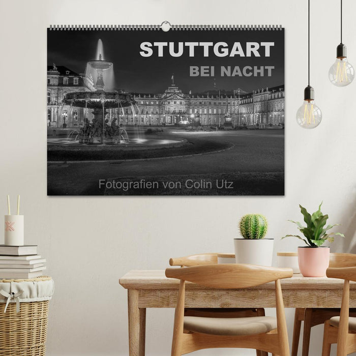 Stuttgart bei Nacht (CALVENDO Wandkalender 2026)
