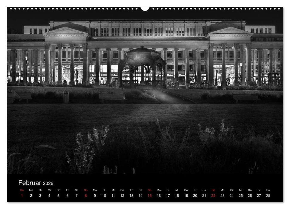 Stuttgart bei Nacht (CALVENDO Wandkalender 2026)