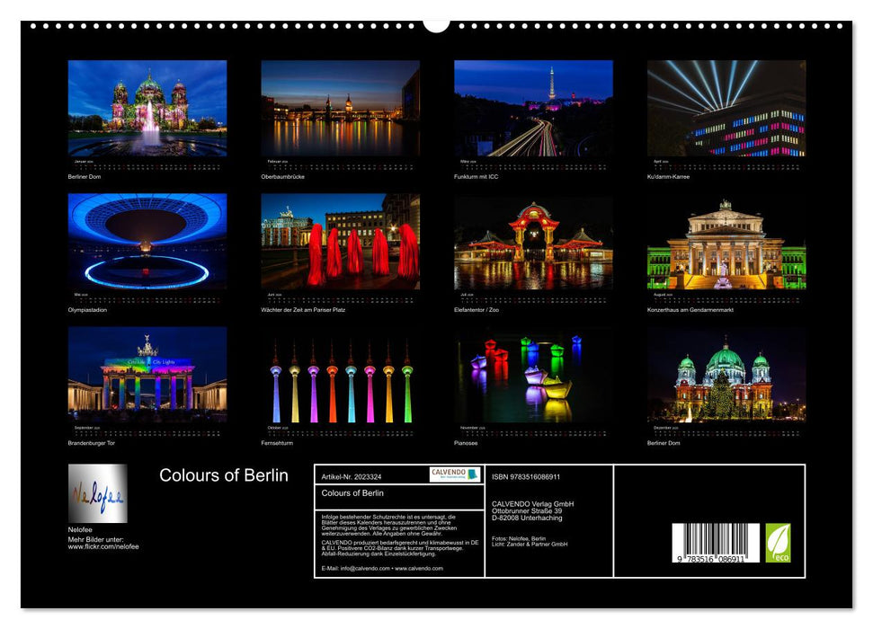 Colours of Berlin (CALVENDO Premium Wandkalender 2026)