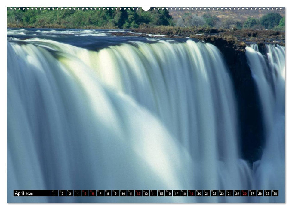 Victoria Wasserfälle, Mosi-oa-Tunya der "Donnernde Rauch" (CALVENDO Premium Wandkalender 2026)