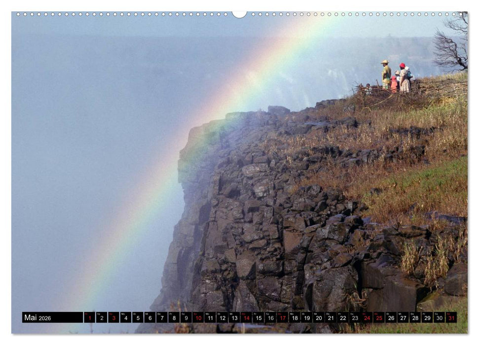Victoria Wasserfälle, Mosi-oa-Tunya der "Donnernde Rauch" (CALVENDO Premium Wandkalender 2026)