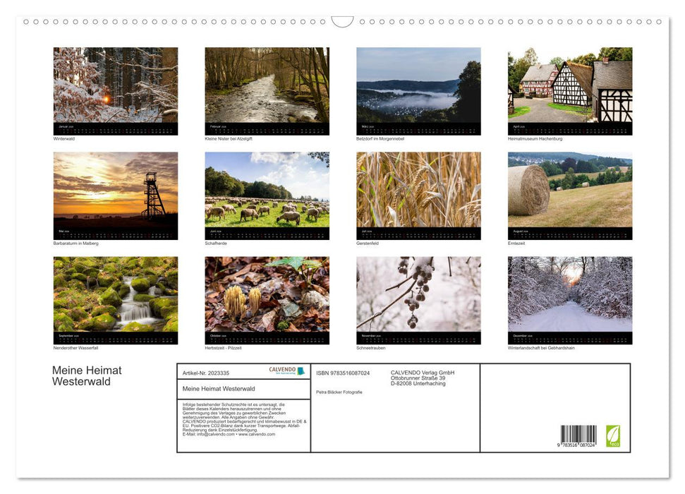 Meine Heimat Westerwald (CALVENDO Wandkalender 2026)