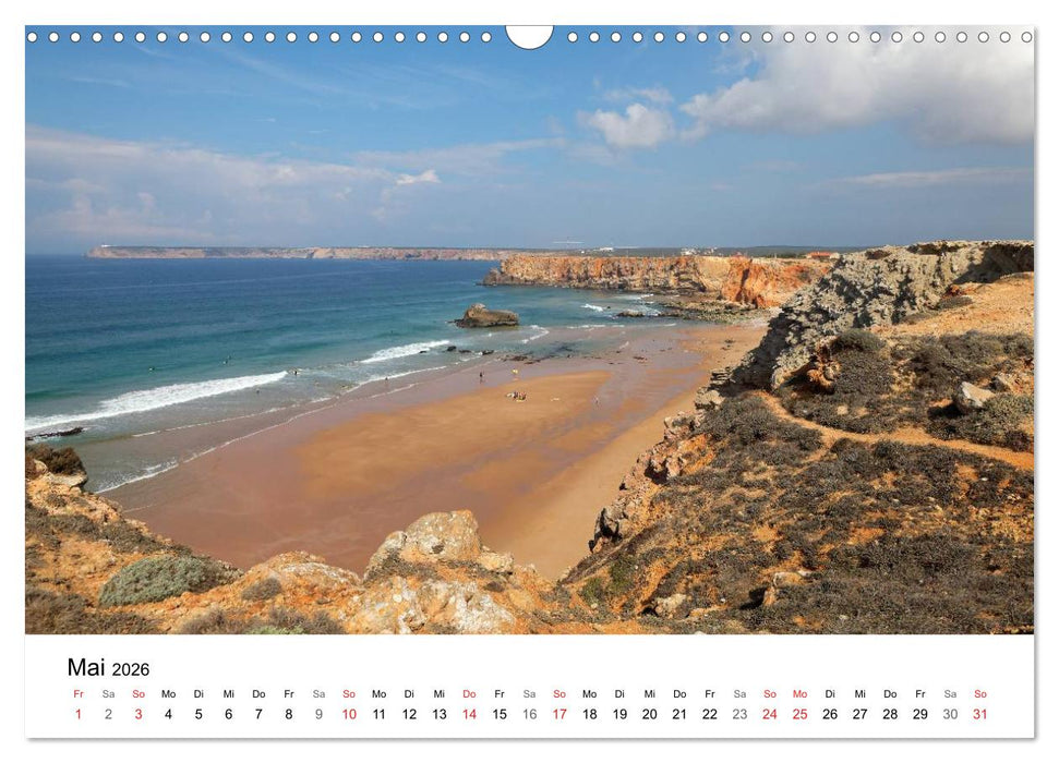 Algarve von Sagres bis Tavira (CALVENDO Wandkalender 2026)