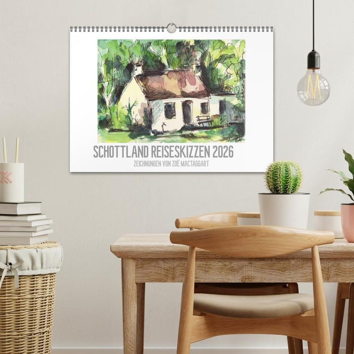 Schottland Reiseskizzen (CALVENDO Wandkalender 2026)