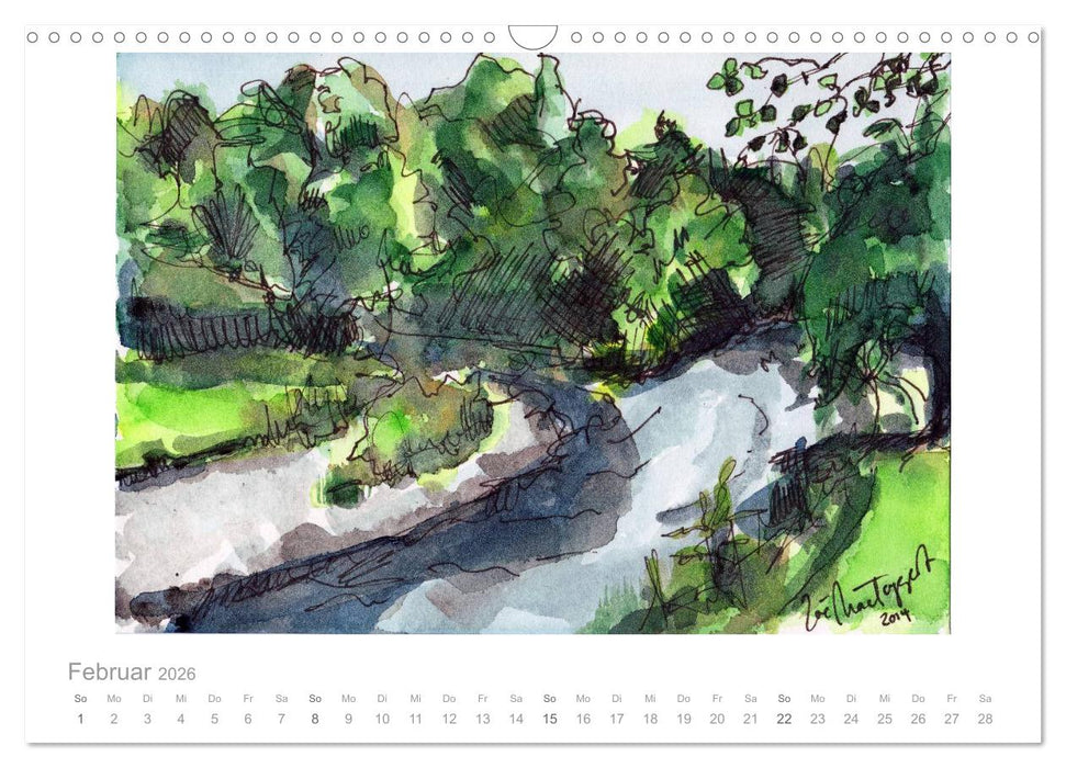 Schottland Reiseskizzen (CALVENDO Wandkalender 2026)