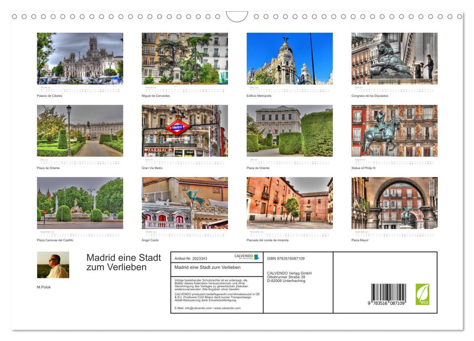 Madrid eine Stadt zum Verlieben (CALVENDO Wandkalender 2026)