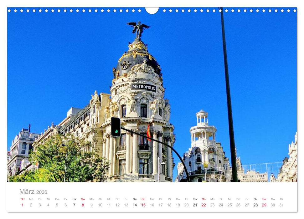 Madrid eine Stadt zum Verlieben (CALVENDO Wandkalender 2026)