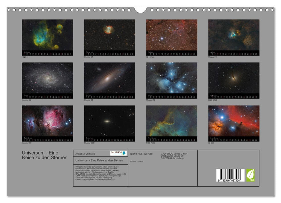 Universum - Eine Reise zu den Sternen (CALVENDO Wandkalender 2026)