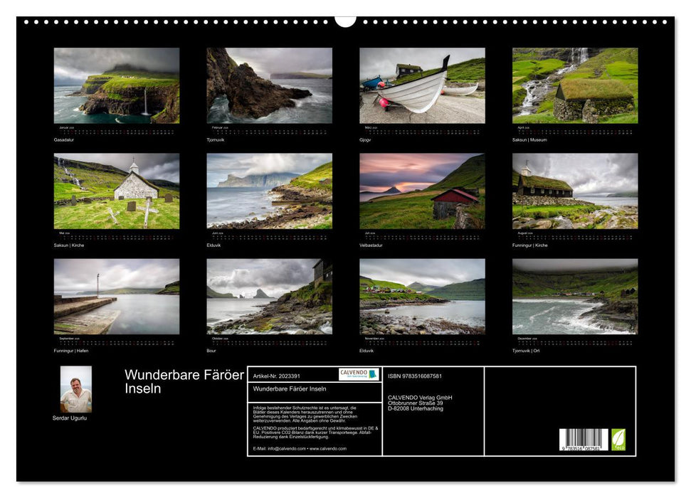 Wunderbare Färöer Inseln (CALVENDO Wandkalender 2026)