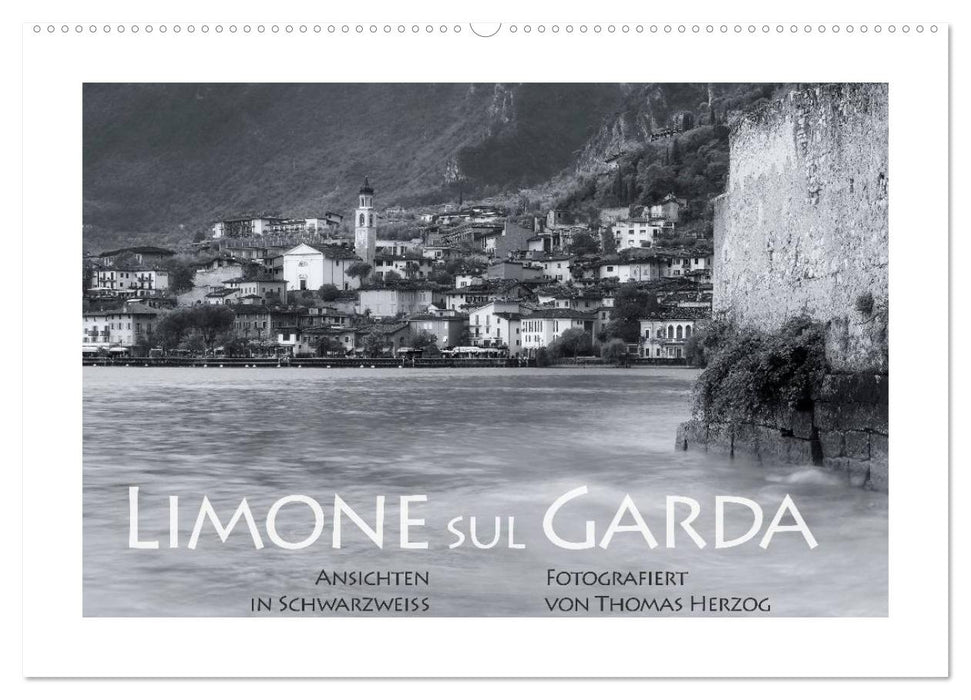Limone sul Garda schwarzweiß (CALVENDO Wandkalender 2026)