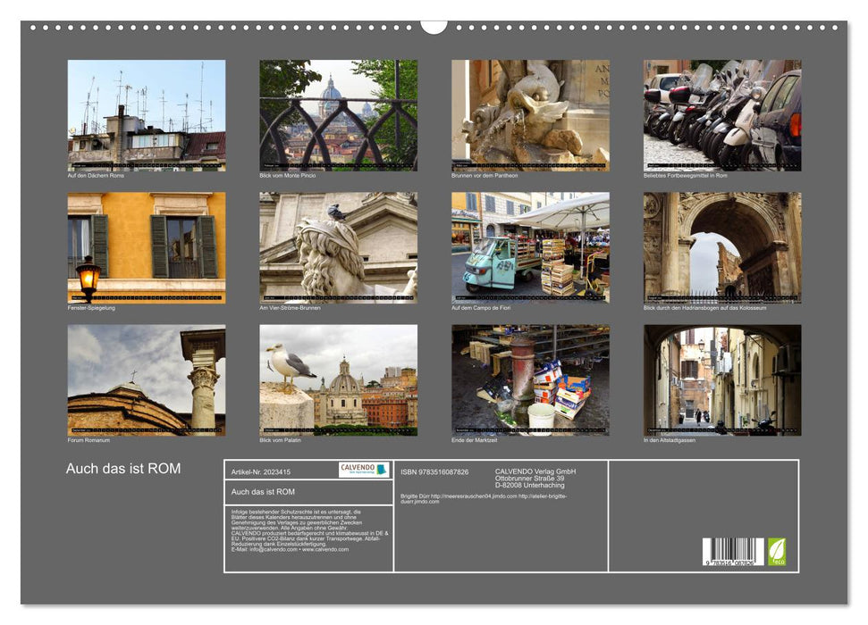 Auch das ist ROM (CALVENDO Wandkalender 2026)