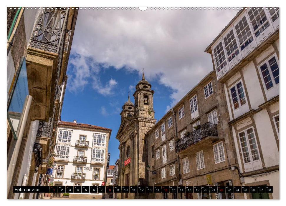 Santiago de Compostela - Ziel einer Pilgerreise (CALVENDO Wandkalender 2026)