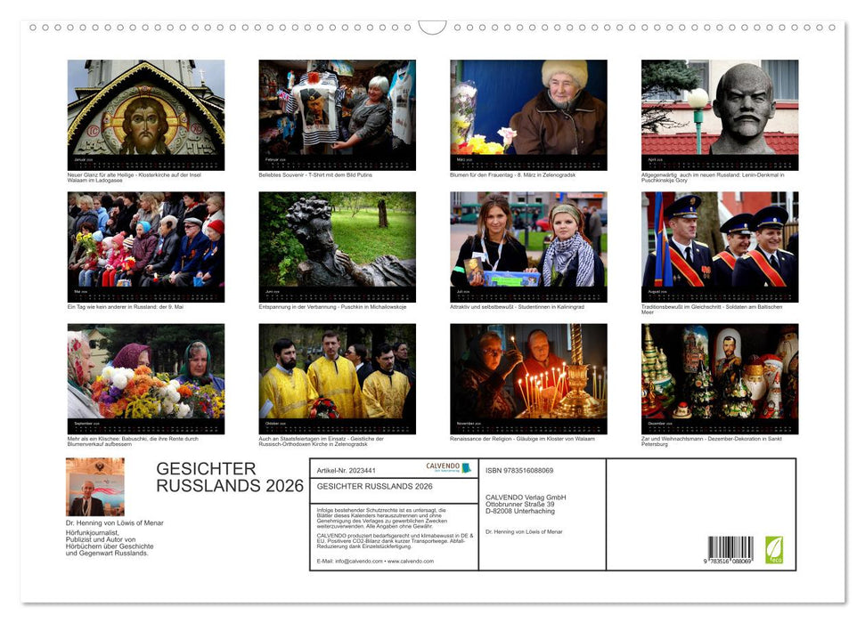 GESICHTER RUSSLANDS 2026 (CALVENDO Wandkalender 2026)