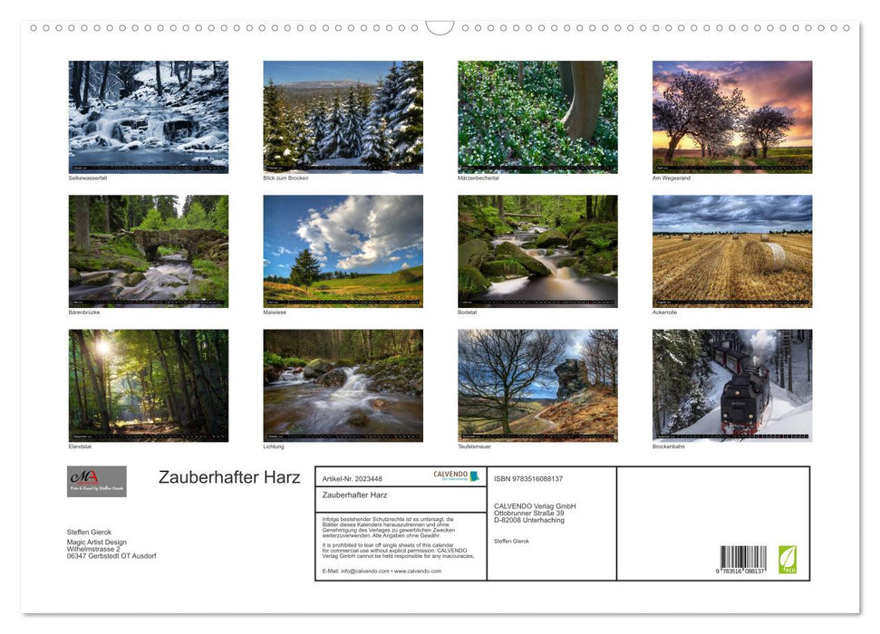 Zauberhafter Harz (CALVENDO Wandkalender 2026)
