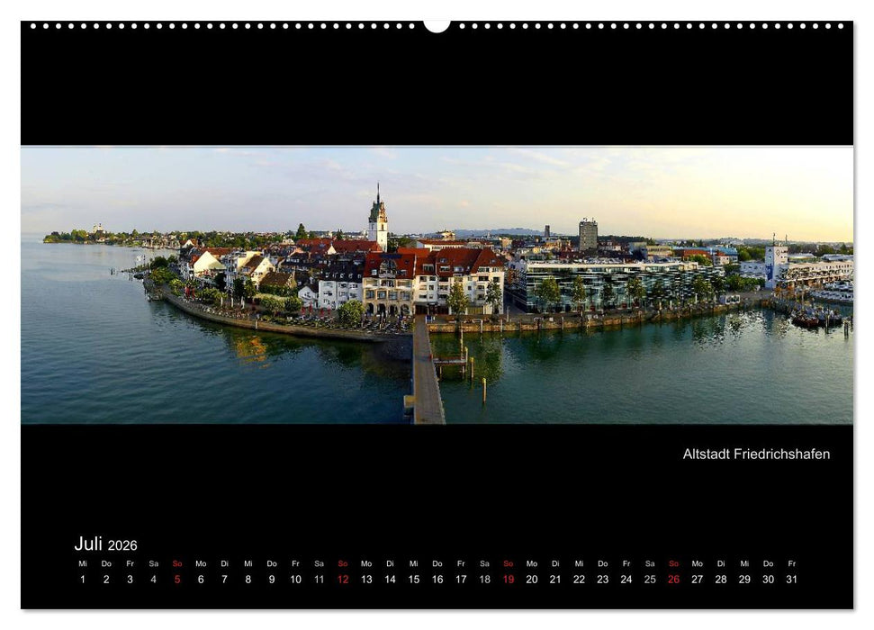 Panoramen vom Bodensee (CALVENDO Premium Wandkalender 2026)