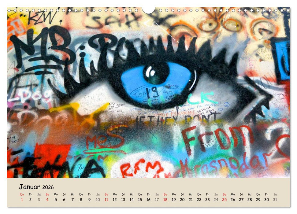 PRAG… wo der Frieden seine Mauer hat (CALVENDO Wandkalender 2026)