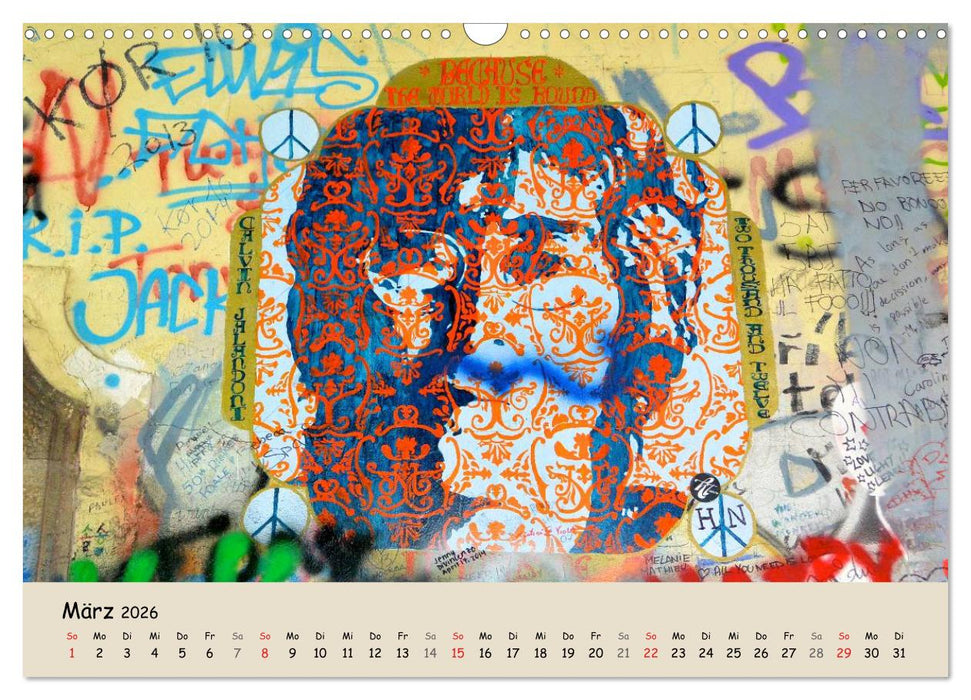 PRAG… wo der Frieden seine Mauer hat (CALVENDO Wandkalender 2026)