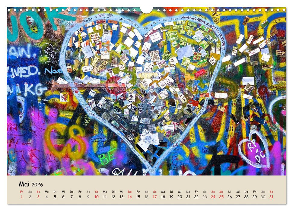 PRAG… wo der Frieden seine Mauer hat (CALVENDO Wandkalender 2026)
