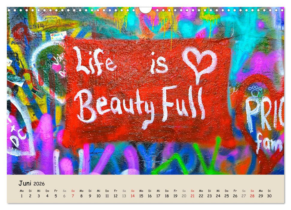 PRAG… wo der Frieden seine Mauer hat (CALVENDO Wandkalender 2026)