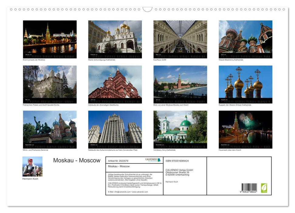 Moskau - Moscow (CALVENDO Wandkalender 2026)