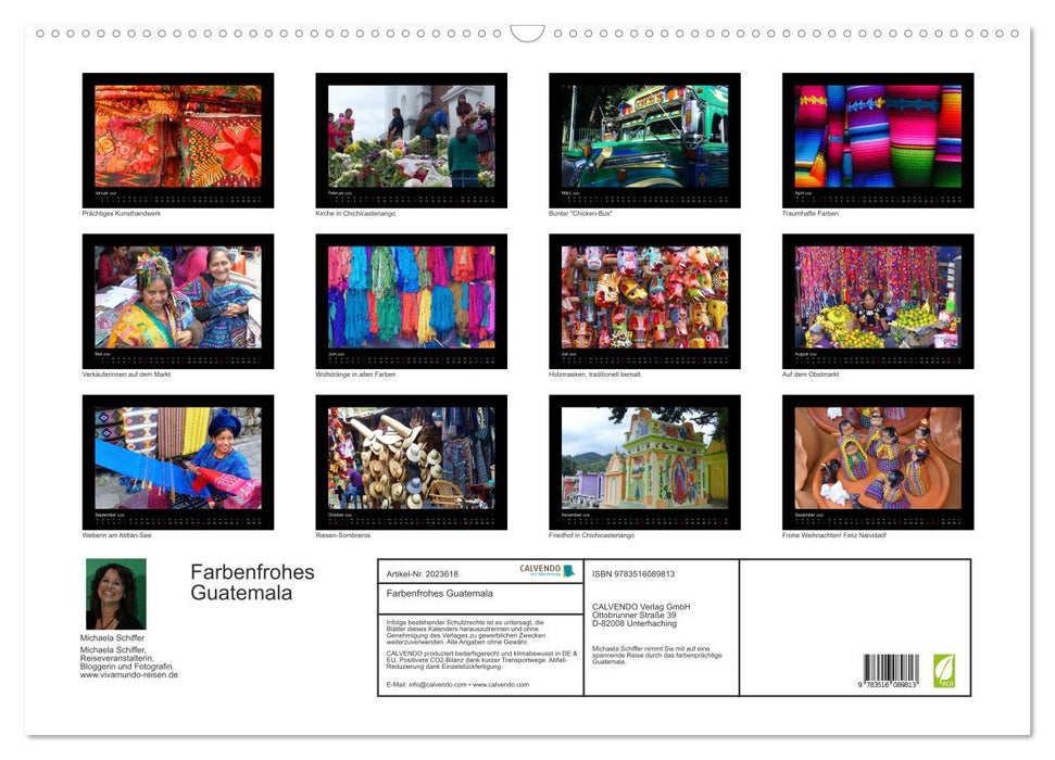 Farbenfrohes Guatemala (CALVENDO Wandkalender 2026)
