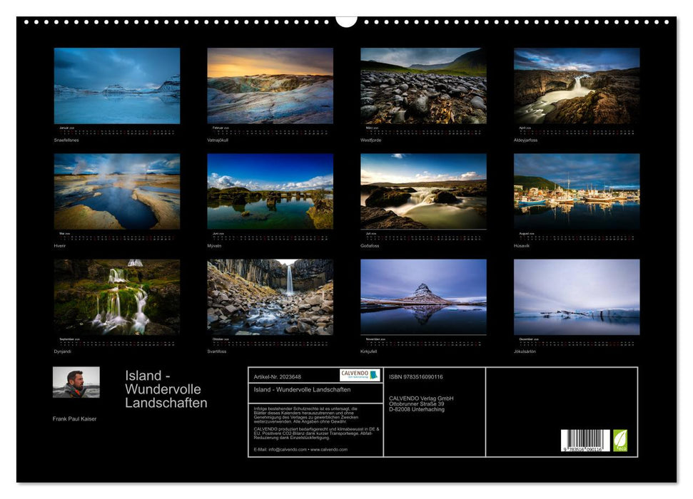 Island - Wundervolle Landschaften (CALVENDO Wandkalender 2026)