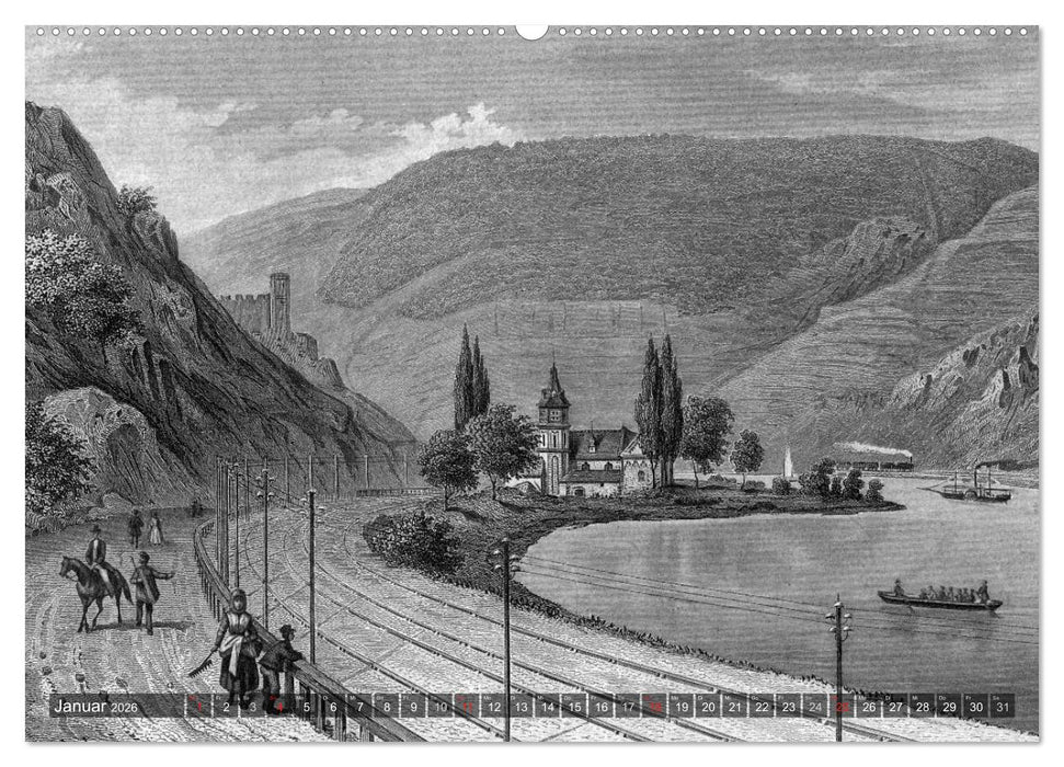 Der Rhein in alten Stichen (CALVENDO Premium Wandkalender 2026)
