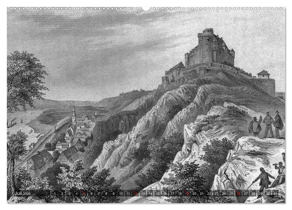 Der Rhein in alten Stichen (CALVENDO Premium Wandkalender 2026)