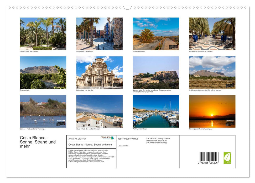 Costa Blanca - Sonne, Strand und mehr (CALVENDO Premium Wandkalender 2026)