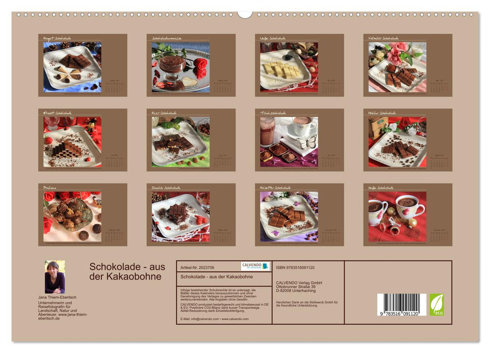 Schokolade - aus der Kakaobohne (CALVENDO Premium Wandkalender 2026)