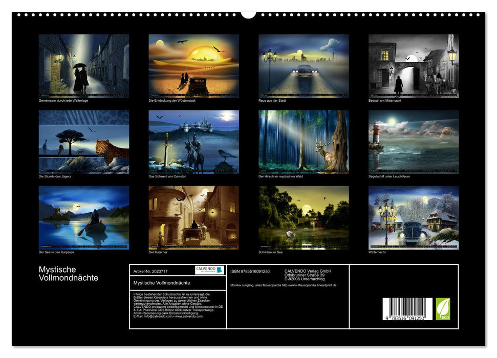 Mystische Vollmondnächte (CALVENDO Premium Wandkalender 2026)