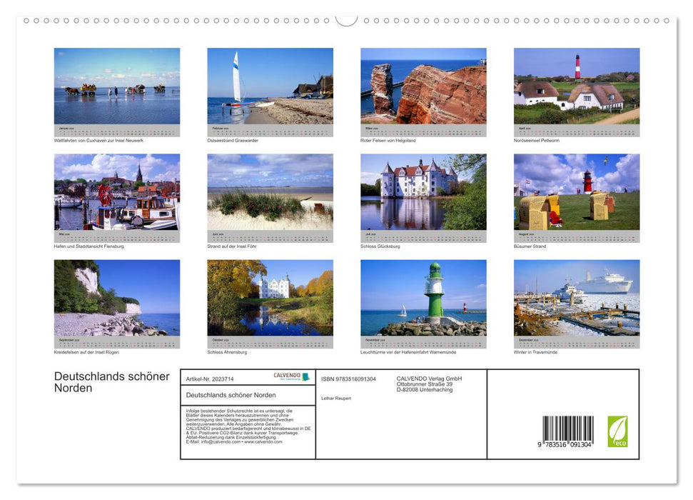 Deutschlands schöner Norden (CALVENDO Premium Wandkalender 2026)
